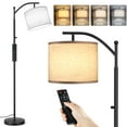 OUTON 63" Arc Floor Lamp with Remote Control, Modern Standing Light