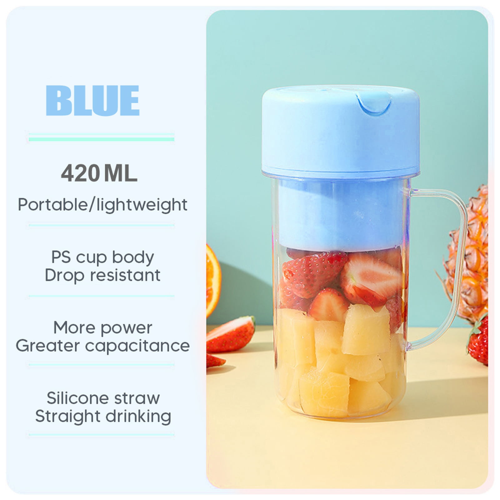 MASON Portable Electric Juice Mixer - Blue