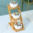 thumbnail image 4 of Cat Claw Flower Pot Gardening Mini Ceramic Creative White Cute Simple Bamboo Frame Succulent Plants Flowerpot, 4 of 5