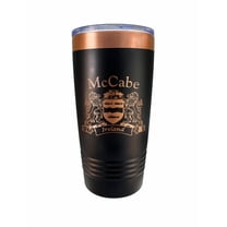 McCabe Irish Coat of Arms Black Travel Mug