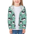 thumbnail image 3 of Kids Zip Up Hoodie for Boys Girls Toddler - Cute Cartoon Husky Funny Green Lightweight Long Sleeve 5-6T Boys Girl Clothes, Sun Protection Windproof Jackets Hoodie Sweatshirt, 3 of 7