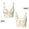 thumbnail image 3 of Sikiie Rabbit And Milk Tea Print Strappy Sports Bra for Women Padded Push Up Sports Bra Athletic Running Sports Bra Workout Bra Yoga Bra, 3 of 5