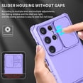 thumbnail image 6 of for Samsung Galaxy S23 Ultra Case with Slide Camera Cover, [Military Drop Protection] [Snug Touch] Hard Back & Soft Edge Phone Case with Stereo Bracket for Samsung S23 Ultra LTT Purple, 6 of 9