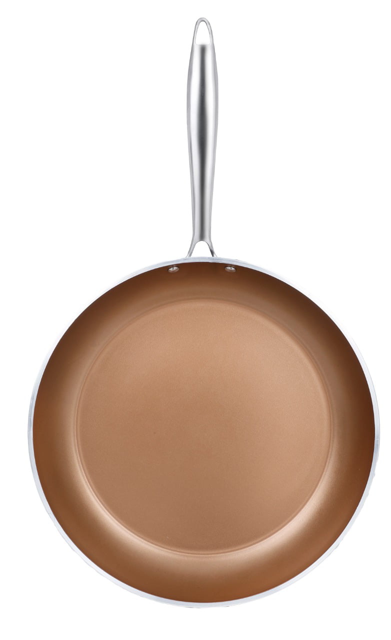 Cooksmark 10 Inch Nonstick Copper Frying Pan, Nonstick Skillet with  Stainless Steel Handle, Saute Pan Dishwasher Safe Oven Safe — Stacks Mobile  Auto Detailing