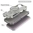 thumbnail image 5 of Decase for iPhone 16 Case with Kickstand, Compatible with MagSafe, Military-Grade Drop Protection Heavy Duty Hybrid Shockproof Rugged Protective Phone Cover for iPhone 16,Gray, 5 of 7