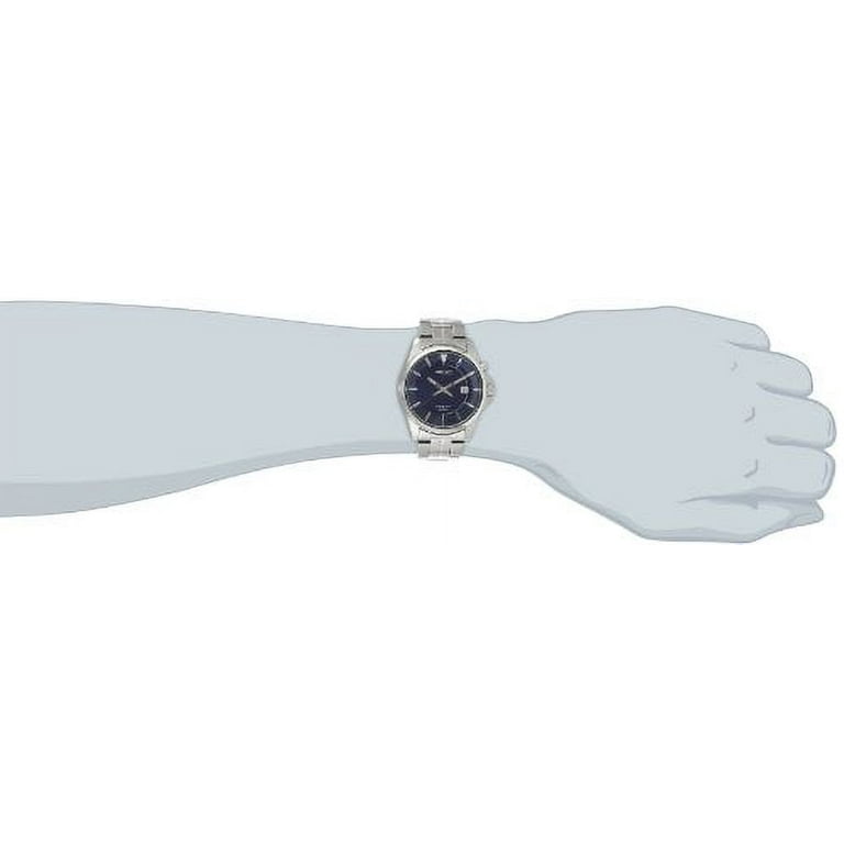 Seiko Men s SKA581 Core Blue Dial Stainless Steel Bracelet Kinetic Watch