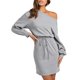 thumbnail image 1 of Vestido Irfora Vestido de mujer de manga larga con cintura elástica vestido casual de otoño Irfora Vestido, 1 of 5