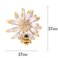 thumbnail image 3 of Elegant Vintage Metal Plant Flowers Daisy Brooch For Women And Man Collar Accessories Couple Jewelry Gifts, 3 of 8
