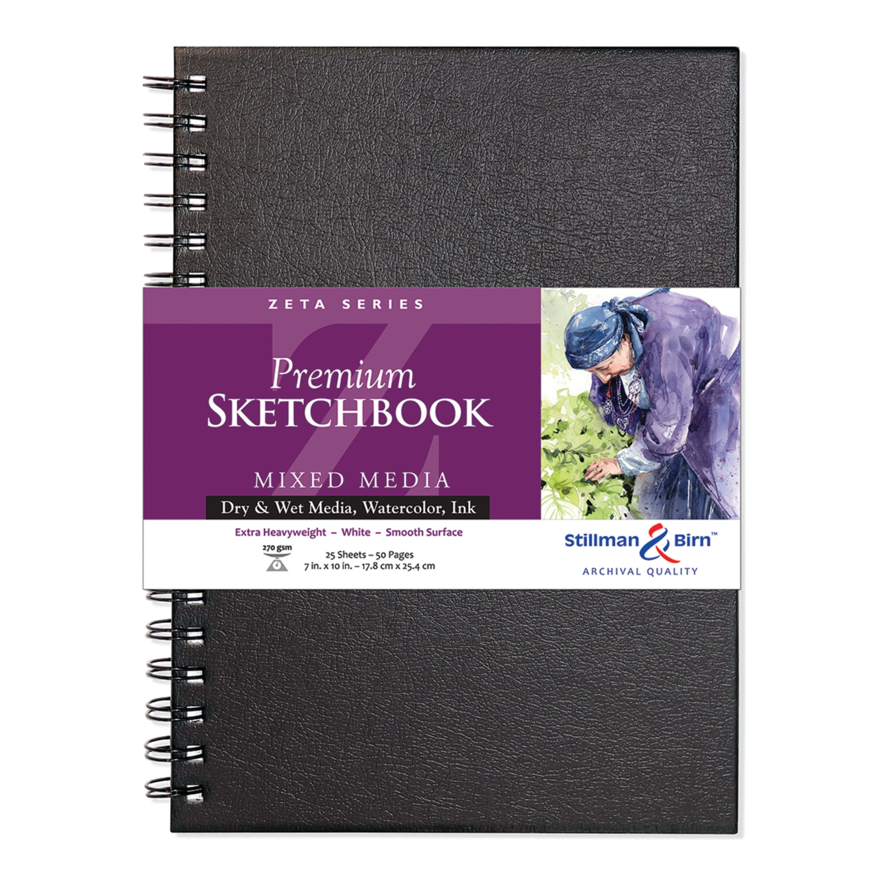 Stillman & Birn Zeta Series Premium Hard-Cover Sketchbook, 7' x 10'