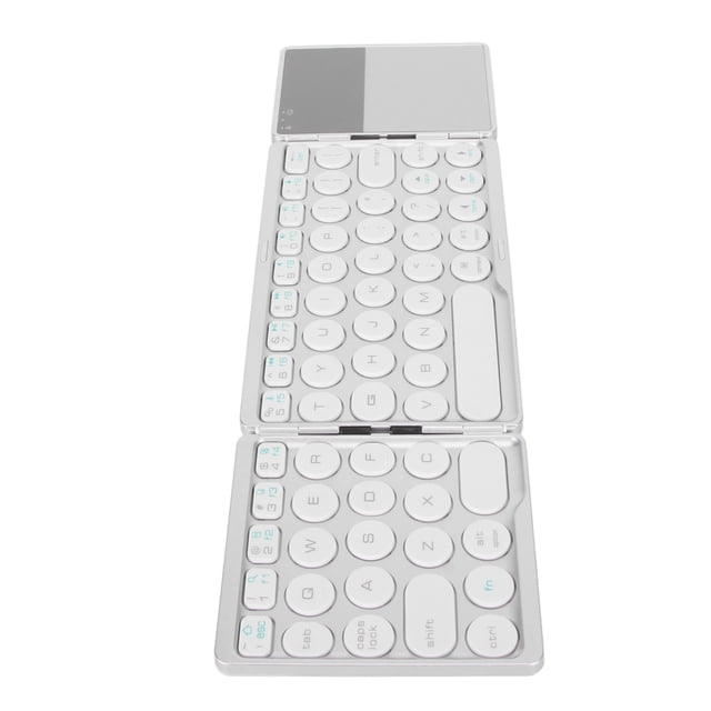 Foldable Keyboard, BT Folding Wireless Portable Keyboard with TouchPad, 64 Keys USB Rechargeable Travel Keyboards