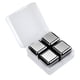 thumbnail image 1 of Pub vino escalofriante piedras de enfriamiento bebidas de acero inoxidable cubitos de hielo fiesta de cumpleaños rock bartender accesorios suministros para el hogar 4pcs cubos Inevent HA011774-01, 1 of 7