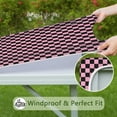 thumbnail image 6 of Black and Pink Checkerboard Pattern Square Fitted Tablecloth with Elastic Edge,Square Table Cover,Washable Elastic Table Cover for Home Kitchen Party Decor 36"x36", 6 of 6