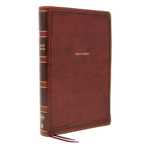 Nkjv, Thinline Bible, Giant Print, Leathersoft, Brown, Red Letter Edition, Comfort Print: Holy Bible, New King James Ver, (Hardcover)