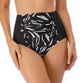 thumbnail image 3 of Csndyce Womens High Waist Bikini Bottom Ruched Tummy Control Tankini Briefs Retro Swim Shorts, 3 of 6