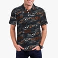 thumbnail image 2 of Balery Cool Sports Car Printed Men’s Short Sleeve Polo Shirt, Midweight Men's Shirt,Golf Polo shirts -X-Large, 2 of 8