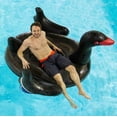 thumbnail image 3 of Swimline 90628 Giant Inflatable Ride On 75 Inch Opaque Black Swan Pool Float, 3 of 5