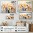 thumbnail image 4 of Designart "Tranquil Minimalist Irises" Irises Floater Framed Canvas Art Print, 4 of 5