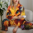 thumbnail image 6 of Sikiie Colorful Flower Chameleon Women's Long-Sleeve Shirt and Full-Length Bottom Pajama Set (s-xxl)-X-Large, 6 of 7