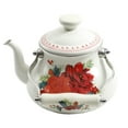 thumbnail image 3 of The Pioneer Woman Cheerful Rose Enamel on Steel 1.9 Quart Tea Kettle, 3 of 5