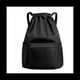 thumbnail image 1 of Mochila de Bolsillo con CordóN Mochila de Viaje con CordóN Bolsa de Deporte de Fitness para Mujeres Hombres Negro, 1 of 5