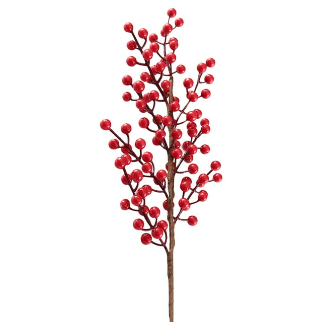 Dried Flowers Holly Fruit Long Branch For Christmas Tree Decoration Crafts Wedding Holiday Home Decoration Berry Stalks