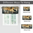thumbnail image 6 of Wolf Kitchen Window Curtain Valance Forest Eagle Wild Animals Rustic Wooden Board Rod Pocket Window Valance for Living Room Bathroom Bedroom Kitchen 54 by 18 in, 1 Panel, 6 of 6