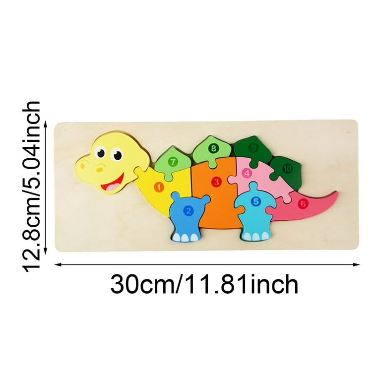 Dinosaur Wooden Puzzle Alphabet Learning Toy Set Educational