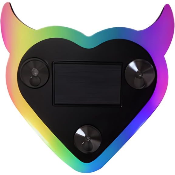 Car LED Heart Shape Ambient Light Solar Type‑C Powered Interior Decor For SUV RV Sedan Truck Minivan