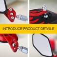 thumbnail image 3 of EeaseCA 1 Pair Motorbike Retroreflector Motorcycle Rearview Mirror Modified 360°Rotated Adjustable Rearview Mirror (Red), 3 of 8