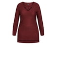 thumbnail image 3 of City Chic Women's Plus Size Longline Cross Sweater, 3 of 6