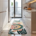 thumbnail image 4 of Tropical Pioneer Flower Pattern Kitchen Rug Mat,Kitchen Runner Rugs Non Skid Washable,Decorative Kitchen Floor Mats for Kitchen,Sink,Laundry,17"x47.2", 4 of 7
