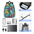 thumbnail image 6 of Rateoe Japanese Koi Pattern Student Backpack Water-resistant Backpack 15-inch Laptop Backpack Lightweight Adjustable School Backpack, 6 of 6