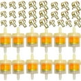 thumbnail image 1 of 12 Pieces Gasoline Filter, Motorcycle Fuel Filter, with 25 Pieces with Hose Clips, Universal Inline Filtration Accessories, for Motorcycle Scooters, Lawn Mowers, 1 of 5