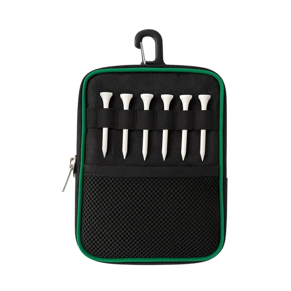 YIOYIOKAMI Golf Accessory Pouch, Tee Holder & Valuables Bag,Black