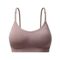 thumbnail image 2 of Wirefree Sports Bra for Women - Adjustable Spaghetti Strap Sports Bras for Women - Scoop Neck Wireless Padded Yoga Workout Crop Top, Size S-2XL, 2 of 6