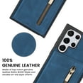 thumbnail image 6 of Dteck Case for Samsung Galaxy S22 Ultra, Zipper Card Holder for Women Wallet Case for Girls Cute Folio Flip Cute Slim Leather Wallet Back Magnetic Closure Phone Cases, Blue, 6 of 8