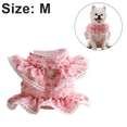 thumbnail image 2 of Dinheiro Ropa para Mascotas con Flores Primavera Verano, Lindo Conjunto de Correa y arnés para Cachorros, Disfraz de Princesa de Encaje para Perros para Caminar al Aire Libre, 2 of 5