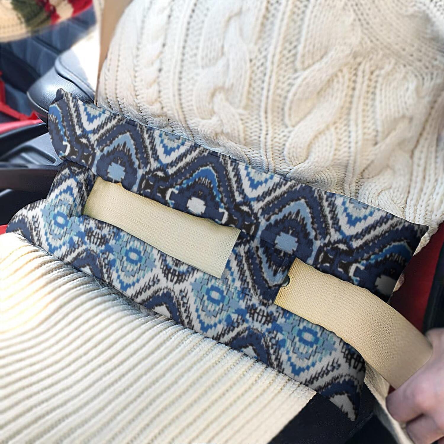 Universal Surgery Seat Belt Pillow Protective Cushion for Mastectomy, Heart & Hysterectomy (Artistic Patterns)