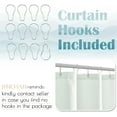 thumbnail image 6 of Ombre Grey Shower Curtain Fabric Shower Curtain Coastal Beach Ocean Wave Bathroom Shower Curtain Gray Gradual Color Design Nautical Waterproof Hooks Included 72x72 inches 1 Panel, 6 of 6