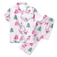 thumbnail image 5 of Yokua Christmas Pajamas Women's Two-Piece Christmas Pajamas Long Sleeve Button Shirt and Pants Set Home Clothes, 5 of 6