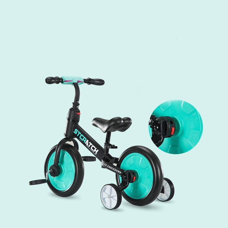 Kids 2 in 1 Carbon Steel Balance Bike to Pedal Bike with Training Wheels, Lightweight with Foam Kids 2 in 1 Carbon Steel Balance Bike to Pedal Bike with Training Wheels, Lightweight with Foam