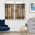 thumbnail image 2 of Muqhrev Rustic Wood Kitchen Curtains, 28 x 36 In (2 Panels), 2 of 5