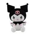 thumbnail image 1 of Juguete de peluche Sanrio Demon Kuromi, gatito sentado suave, muñeco de peluche con vestido, lindo para niños, animales Unisex, perro de peluche al vacío, aceptable, 1 of 4