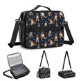 thumbnail image 5 of Boxer and Dog Paw Print Blue Pattern Insulated Lunch Bag with Shoulder Strap and Bottle Holder,Bento School Lunch Bag Box,11x9.5x3.5 Inches, 5 of 5