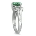 thumbnail image 2 of SZUL Women's 2 1/4 Carat Trillion Cut Green Amethyst and Diamond Ring in 10K White Gold, 2 of 3