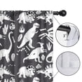 thumbnail image 4 of Blackout Kids Curtains,Black and White Dinosaur Pattern Childrens Insulated Curtains Set Of 2,Bedroom Essentials,Toddler Room Decor 42"x54", 4 of 5