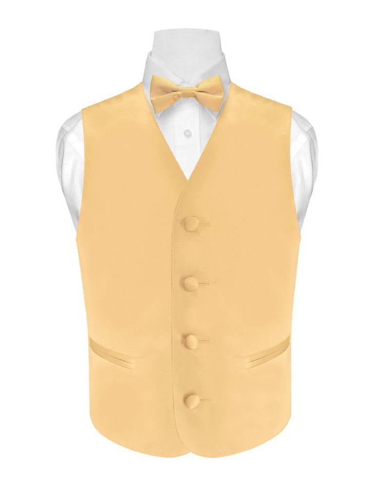 BOY'S Dress Vest & BOW TIE Solid EMERALD GREEN Color BowTie Set for Suit or Tux 