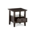 thumbnail image 4 of Solid Wood End Table, Square Traditional Accent Table with Drawer - 19" W x 19" D x 20" H - Hickory Brown, 4 of 8