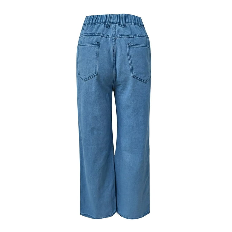DeHolifer Pants for Women Straight Tube Washed Personalized DeHolifer Pants for Women Straight Tube Washed Personalized