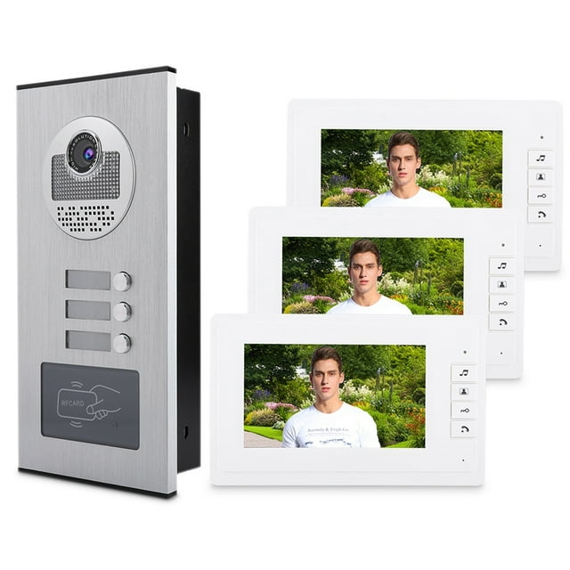 VIDEO DE 7 PULGADAS HD IR VIDEO INTERCOM TURTERBELL UNA CAMARA CON TRES PANTALLA